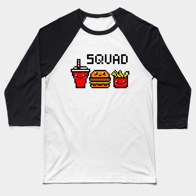 Cute squad pixel art Baseball T-Shirt by J0k3rx3